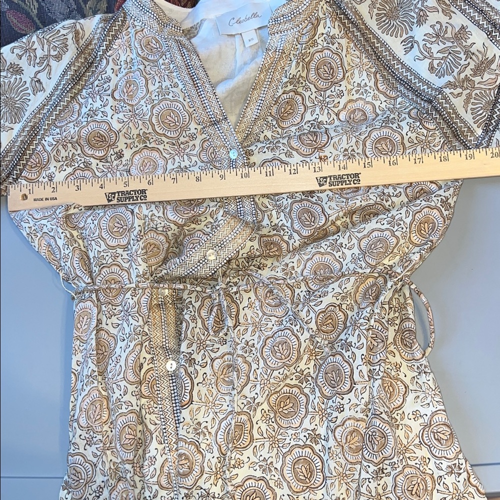 CLEOBELLA 
Maddelyn Midi Prairie Style Dress In Neutral Organic Cotton XS - Picture 8 of 10